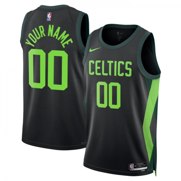 Boston Celtics Trikot Benutzerdefinierte Nike 2024-25 City Edition Schwarz Swingman - Herren Boston Celtics Trikot Benutzerdefinierte Nike 2024-25 City Edition Schwarz Swingman - Herren